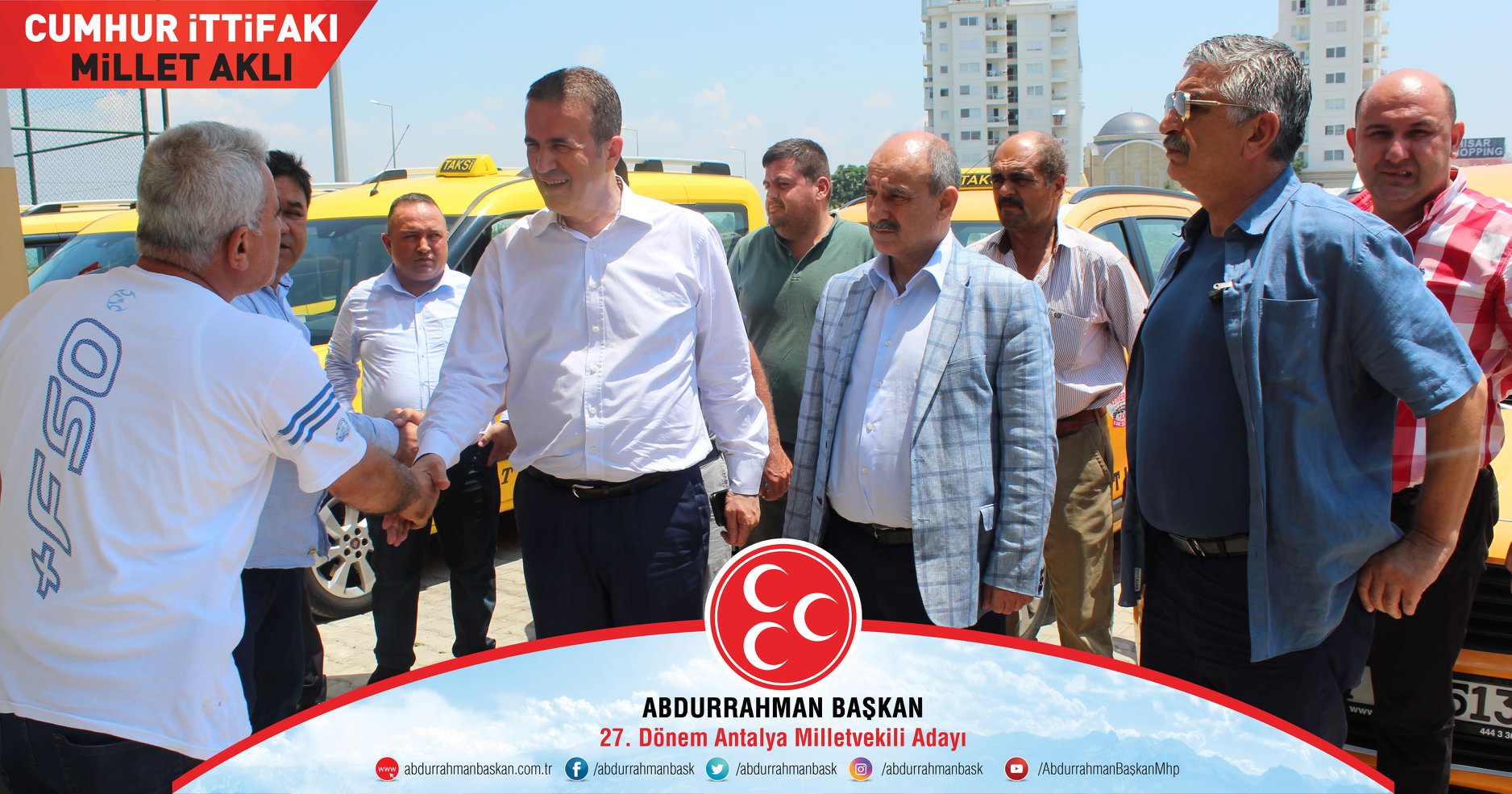 MHP Aksu İlçe Başkanı Kemal Kara ile birlikte Antalya Havalimanı Taksici esnafını ziyaret ettik. 